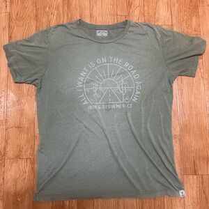 Iron & Resin T-Shirt Mens XL Green USA Heritage Biker Americana Handmade Road